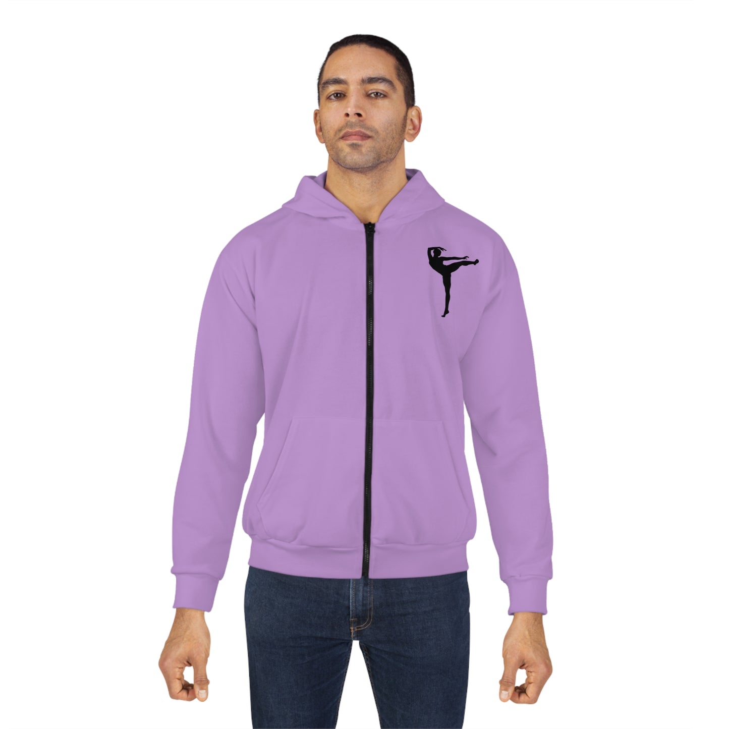 Lavender Logo Zip Hoodie